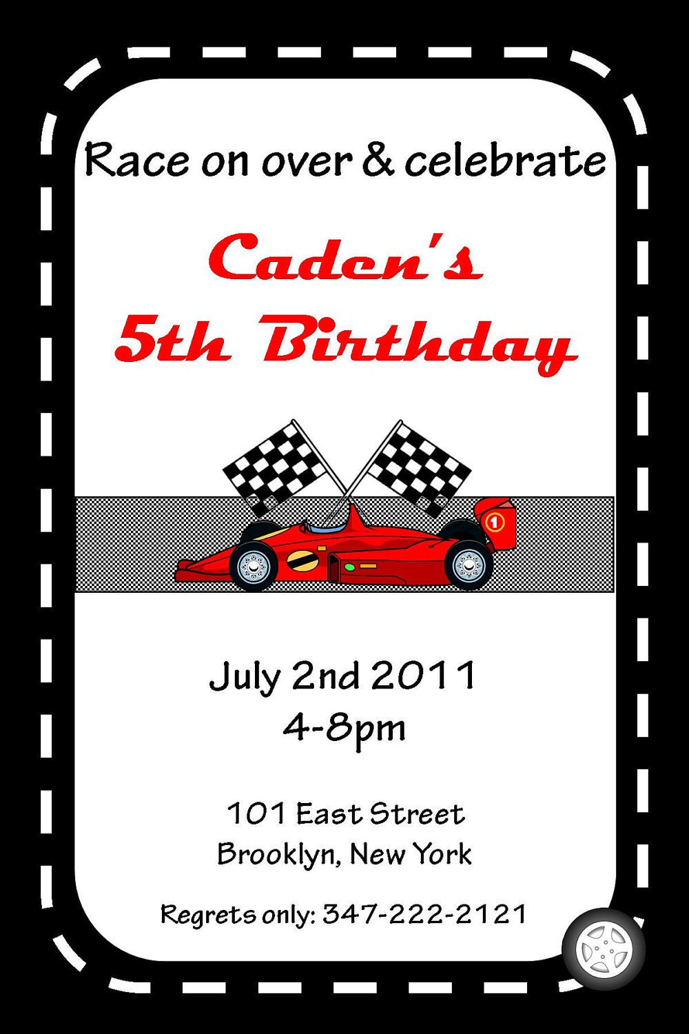 Race Car Invitations 4