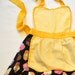 Cute Girls Cupcake Apron- Little girls Yellow Cupcake Apron Great Gift- One size fits 3-9 year old- SALE