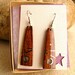 Wooden Earrings - Inlaid Desert Ironwood Earrings - Handmade Wood Earrings - Gifts Under 40 - Ready to Ship