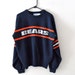 Chicago Bears Sweater Cliff Engle Made in USA Mike Ditka Football Size Large