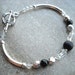 Watcher on the Walls: Game of Thrones Black and Crystal Beaded Bracelet in Silver - FREE SHIPPING Cyber Monday