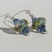 Boro Glass Bead earrings, pale blue multicolor