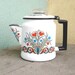 Vintage Enamelware Berggren Coffee Pot Percolator