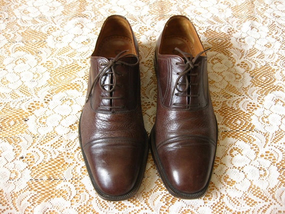 Vintage Magnanni Brown Leather Shoes Men's by NeedVintageShoes