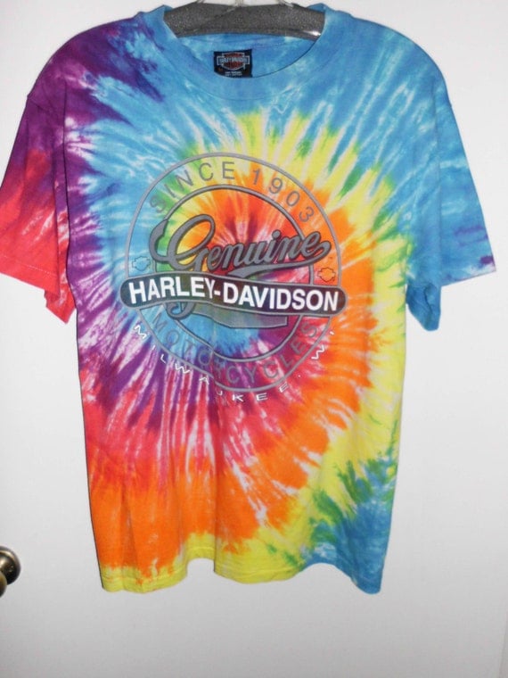 tie dye harley davidson t shirt