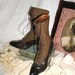 Edwardian Ladies Boots Rare Leather/Fabric and Never Worn