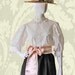 Vintage Victorian or Edwardian Style Pieceworked Lace Blouse in White Cotton Lawn European Size 44