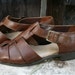 Vintage mahogany brown T-STRAP shoes in 6.5