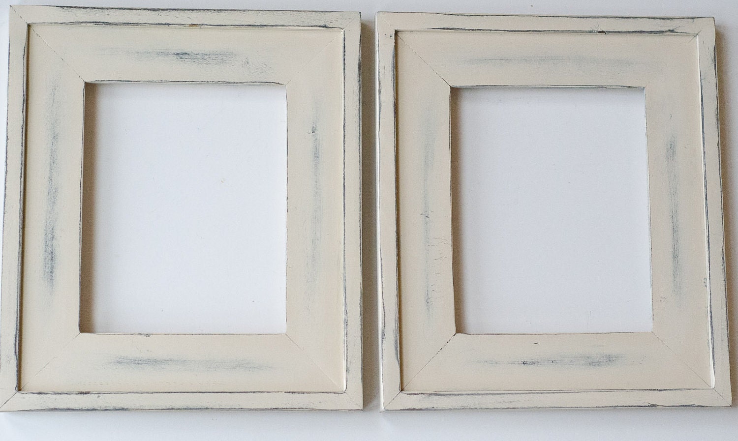 Wide Picture Frames Set of TWO 8x10 STACKED Pine by rustymill