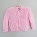 Vintage Pink Baby Sweater / Soft Stretchy Knit