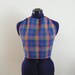 Vintage 1970s Halter Top -- Plaid -- Red and Blue