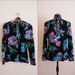 Vintage 1970s Floral Neck Tie Blouse / Secretary Blouse