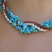 Turquoise and Pearls Necklace. Multi Strand Turquoise Necklace. Red Agate Necklace