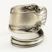ON SALE Spoon Ring Vintage Victorian Motif with Bows in Sterling Silver, Handmade in Your Size (1332)
