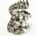Spoon Ring Art Nouveau Orange Blossom Sterling Silver, Handmade in Your Size (1826)