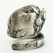 Spoon Ring Vintage Holly Leaves in Sterling Silver, Handcrafted in YOUR Size (2220)