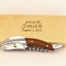 custom corkscrew wine opener with personalized maple box.