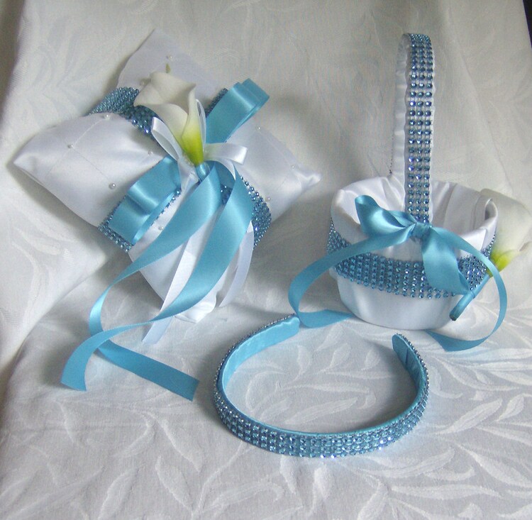 Calla lily flower girl basket ring bearer by ChurchMouseCreations