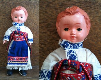 Vintage English display doll folk boy circa 1950's / English Shop
