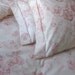 Queen size duvet cover shabby chic beach cottage pastel floral soft powder pink ivory country home romantic bedroom