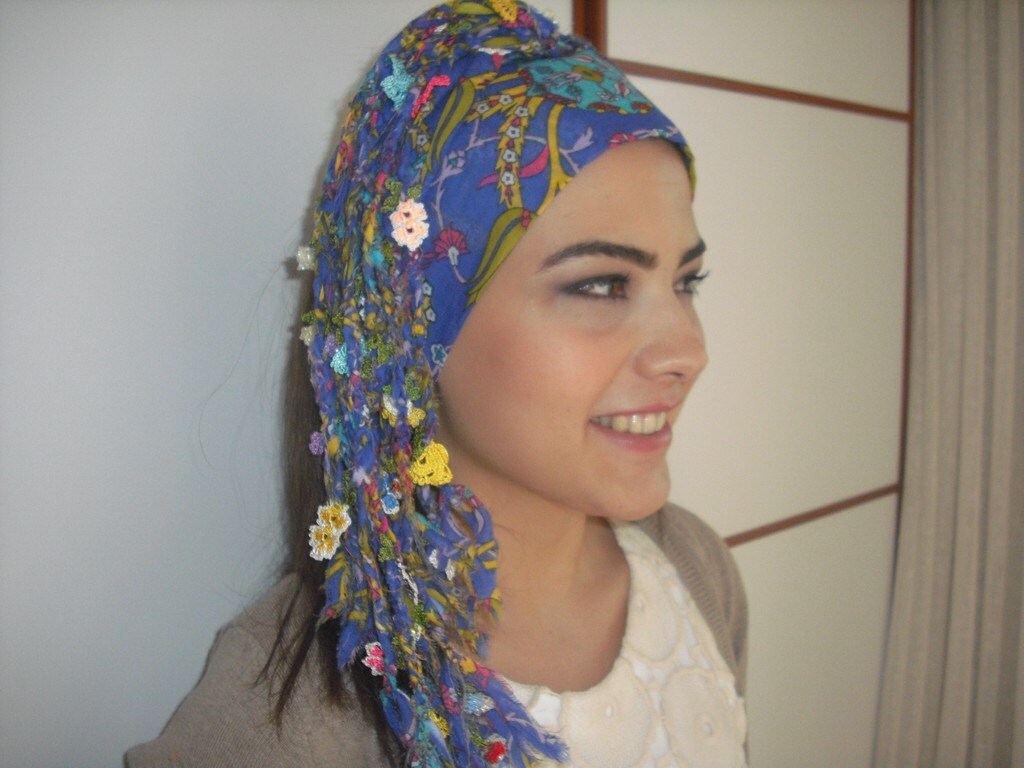 Hair wraps with scarves for locs