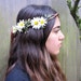 Daisy Head Wreath - White Daisy Hippie Headband, Flower Halo, Summer Accessory, Boho