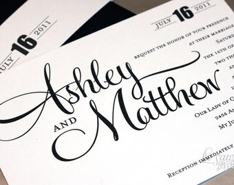 Printable Wedding Invitation - DIY - Ashley Suite