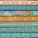 LAST ONE Fat Quarter Bundle of Summerlove in Teal by Pat Bravo for Art Gallery
