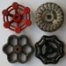4 Vintage Industrial Valve Handles-Sweet Little Batch