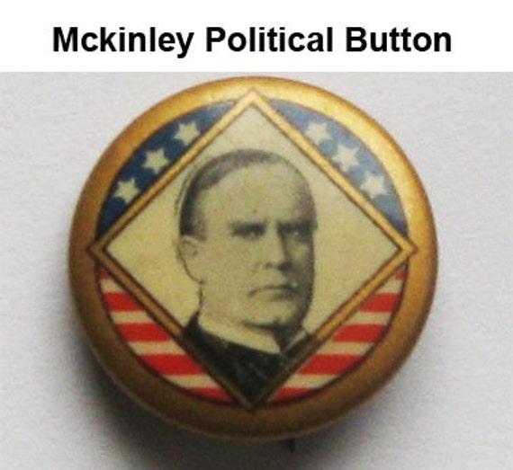 Antique McKinley Political Campaign Button by silvergoldbuyers