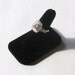 Sterling Silver Oval Shaped Diamond Simulant Antique Style Ring