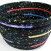 Rope Basket / Bowl - Hand Coiled - Machine Quilted
