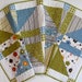 Quilted Table Runner in Sky Blue and Sage Green