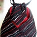 Origami Tote - Drawstring Pouch - Black, White, Red