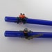 Blue Glass Straws with Clingy Critters