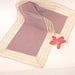 Table Runner, modern, elegant, pink-lilac taffetas, transparent organza border with chenille stripes and golden yarns: FLORA-F-083-5880
