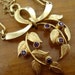 RESERVED for VICTORIANDOLL2.........German Necklace GF Amethyst Glass 30's 40's Art Deco