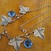 Art Deco Necklace Blue Beads and Leaves 1920's 1930's