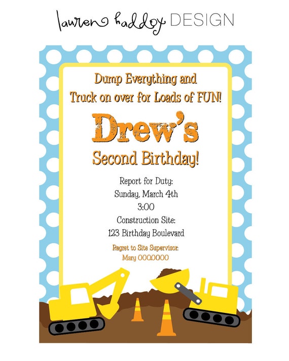 DIY, Construction Birthday INVITATION ONLY Il_570xn