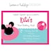 DIY, Minnie Mouse POOL PARTY Birthday Invitation