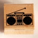 Vintage Retro Boombox Wood-Mounted Rubber Stamp ... Blaster