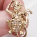 Goldtone Nemo Brand Monkey Brooch from 1955 Gold Monkey