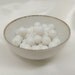 Vintage White Plastic 9mm Round Beads - Lot of 41