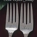 I Do .. Me Too, Mr...Mrs., Vintage Wedding Cake, Dessert Forks, Lido 1938, Bride and Groom, Personalized Wedding Cake Forks
