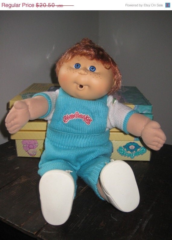 red haired blue eyed cabbage patch doll