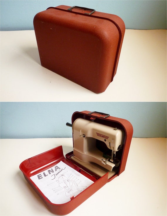 Rare 50s Elna working sewing machine Elna Junior Swiss Made