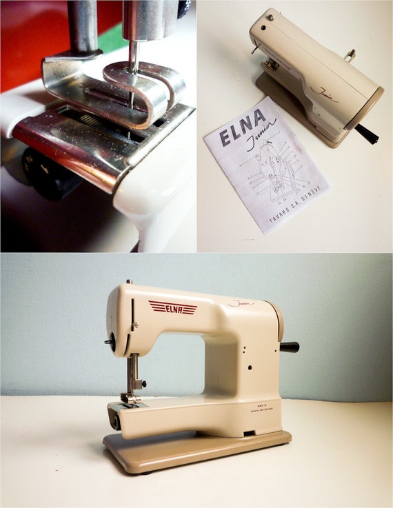 Rare 50s Elna working sewing machine Elna Junior Swiss Made