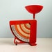 Vintage Kitchen Diet Scale Red Orange Russian