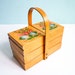 Vintage Small Wooden Sewing Box Storage Drawer 60s