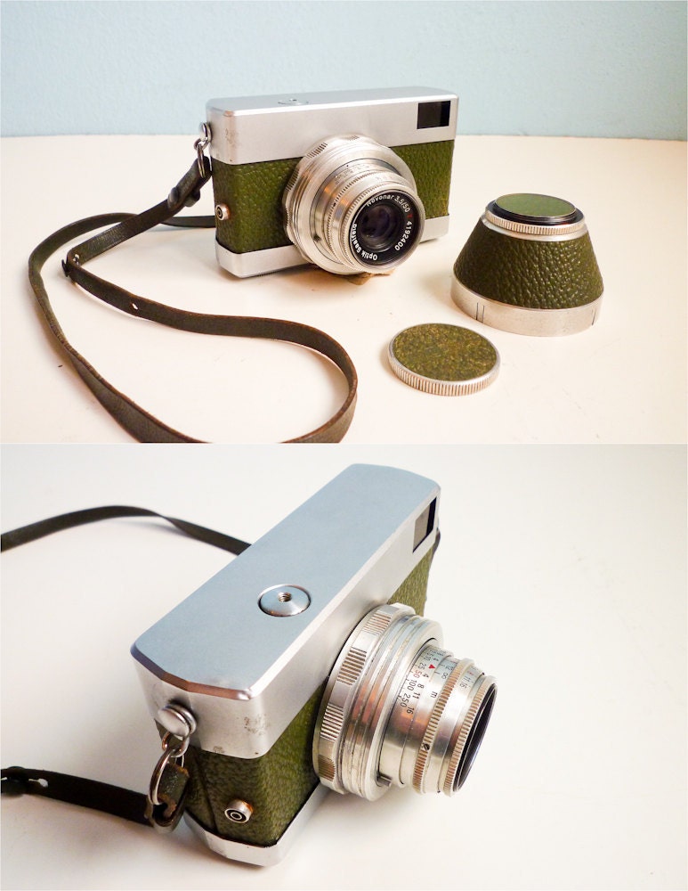 Vintage Rare 35mm film camera green Werra